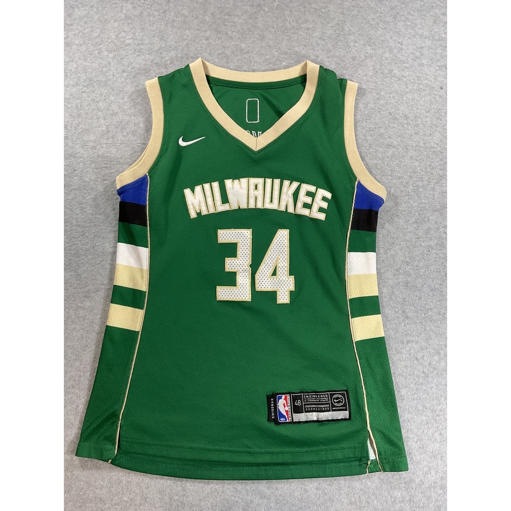 Nike Milwaukee Bucks Giannis Antetokounmpo 34 Swingman Jersey Mens 48 M 2084